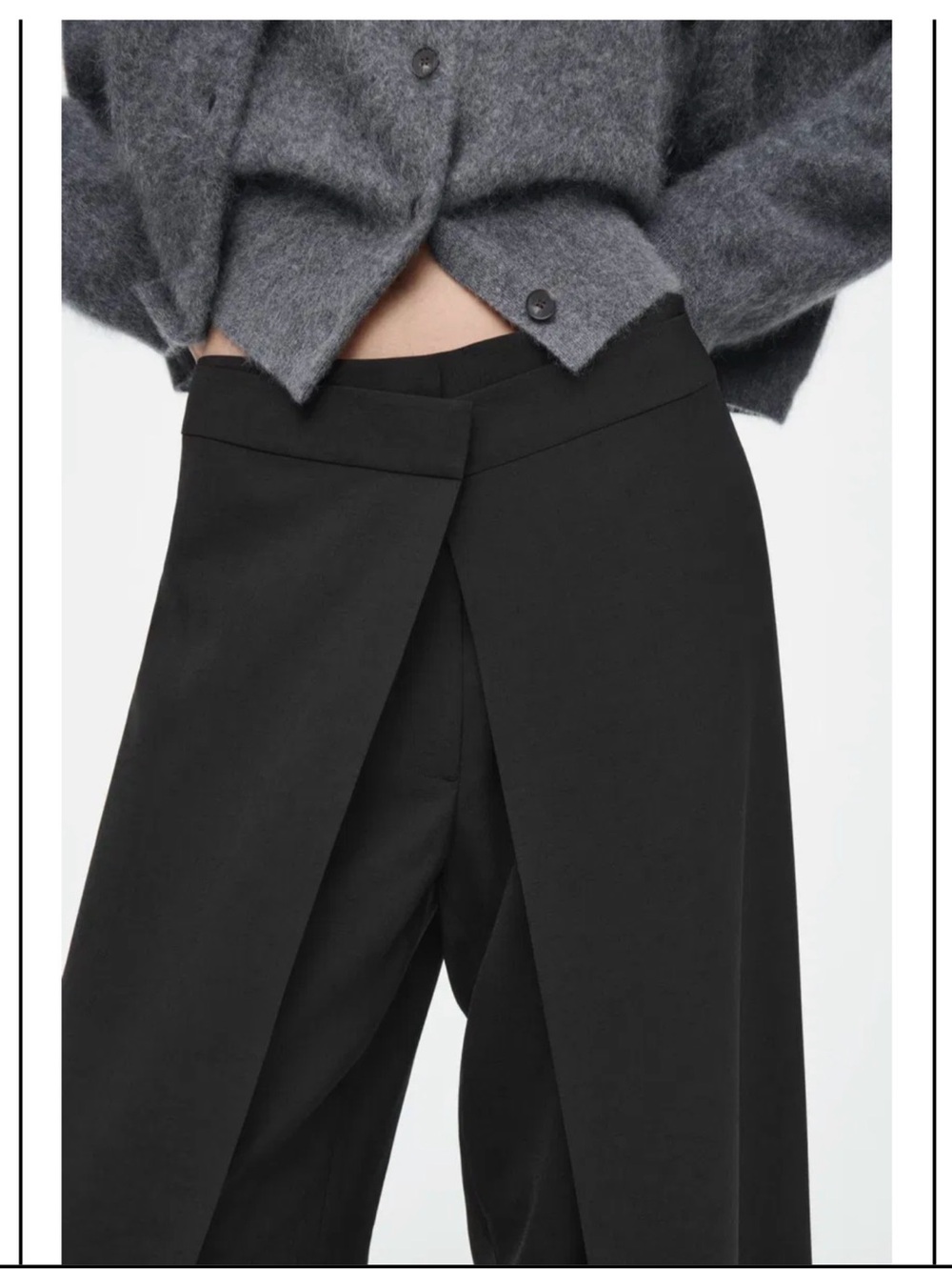 COS Tailored Wrap-Front Pants - Size 12 - Picture 9 of 12